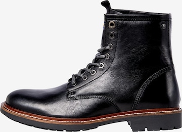 Bottines à lacets 'Tanner' JACK & JONES en noir : devant