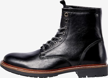 JACK & JONES Lace-Up Boots 'Tanner' in Black: front