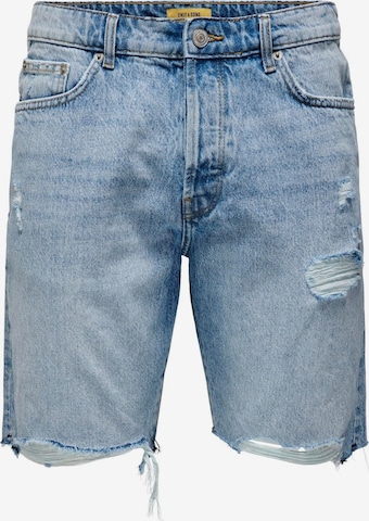 Regular Jean 'Pantaloncini Only&Sons 22024981' Only & Sons en bleu : devant