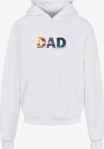 Merchcode Sweatshirt 'For The Best Dad' in White: front
