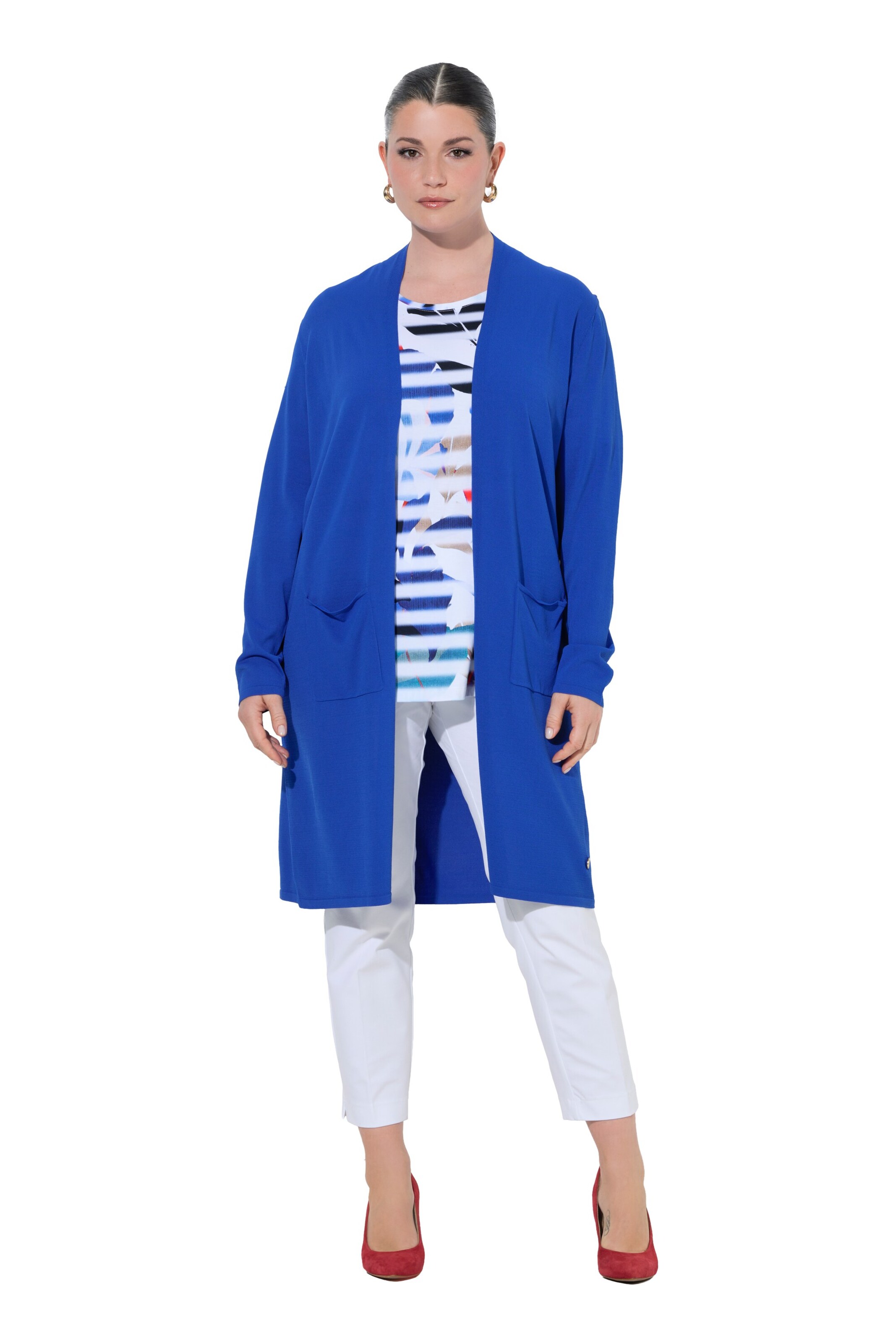 Ulla Popken Strickjacke in Blau
