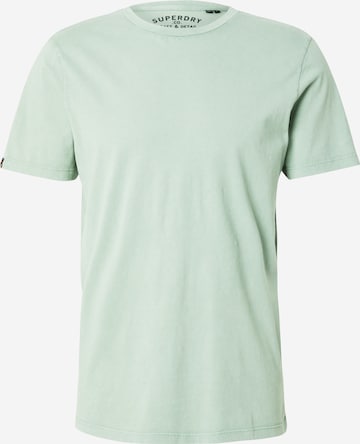 T-Shirt 'Classic Essential' Superdry en vert : devant