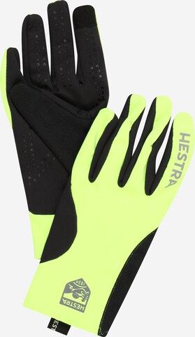 Hestra - Guantes deportivos 'Runners All Weather' en amarillo: frente
