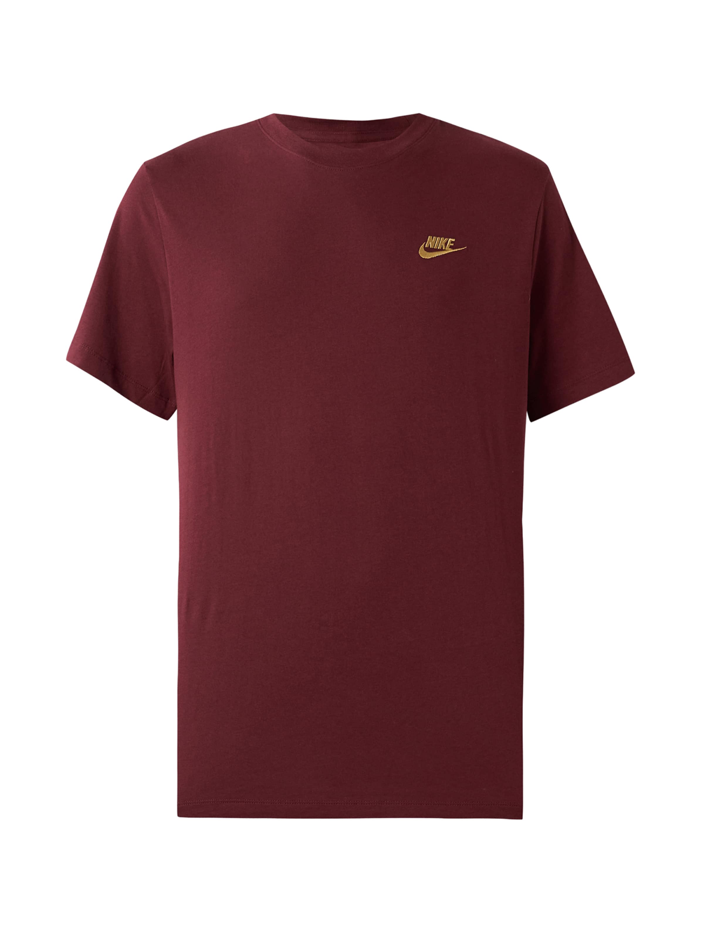 sarkans Nike Sportswear Standarta piegriezums T-Krekls 'CLUB': no priekšpuses