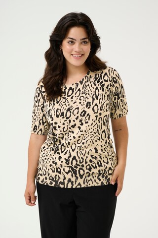 KAFFE CURVE Trui 'Lizzy' in Beige: voorkant