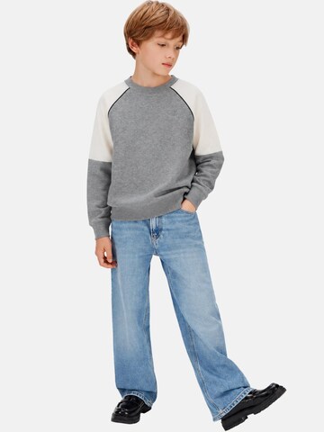 Sweat 'CALVIN KLEIN  JEANS kids COLORBLOCK RELAXED CN FELPA' Calvin Klein Kids en gris