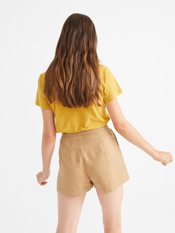 Thinking MU Loose fit Pleat-Front Pants 'Narciso' in Beige