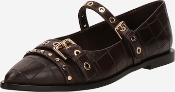 Ballerines à lanières NEWD en marron : devant