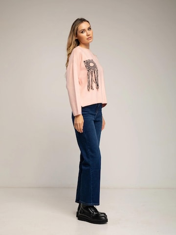 Pull-over 'Jersey de punto con bolsillo  y  detalle de crochet (ROSA)' Tantra en rose