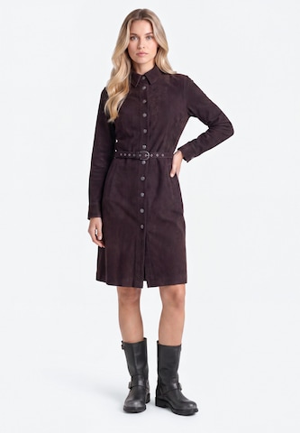Robe-chemise DreiMaster PREMIUM en marron