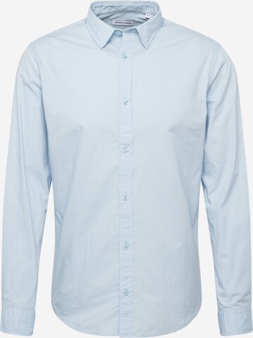 JACK & JONES Regular fit Button Up Shirt 'LUCAS' in Blue: front