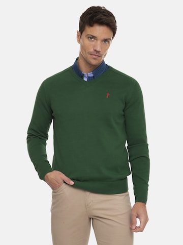 Pullover 'Santos' di Sir Raymond Tailor in verde: frontale