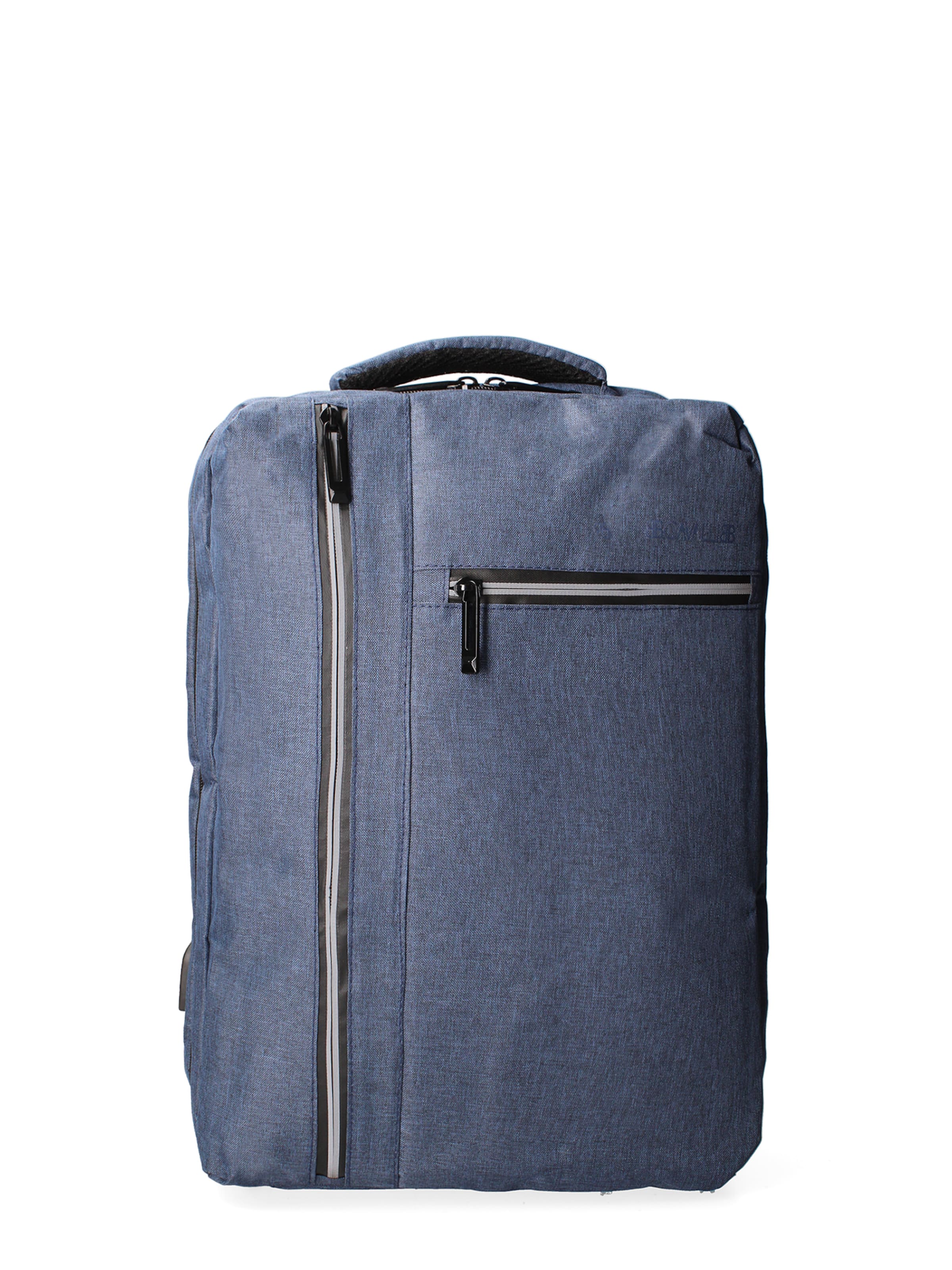 Zaino 'Zaino Unisex Nylon 100% con Zip e Tasche Multifunzionali - B Cavalli' di B. Cavalli in blu: frontale