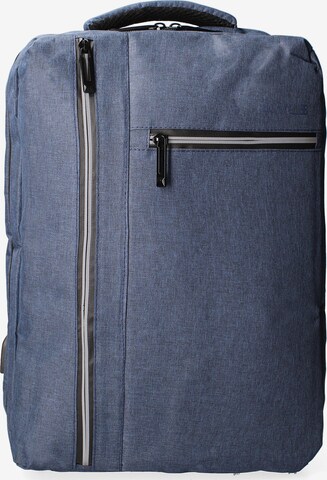 Zaino 'Zaino Unisex Nylon 100% con Zip e Tasche Multifunzionali - B Cavalli' di B. Cavalli in blu: frontale