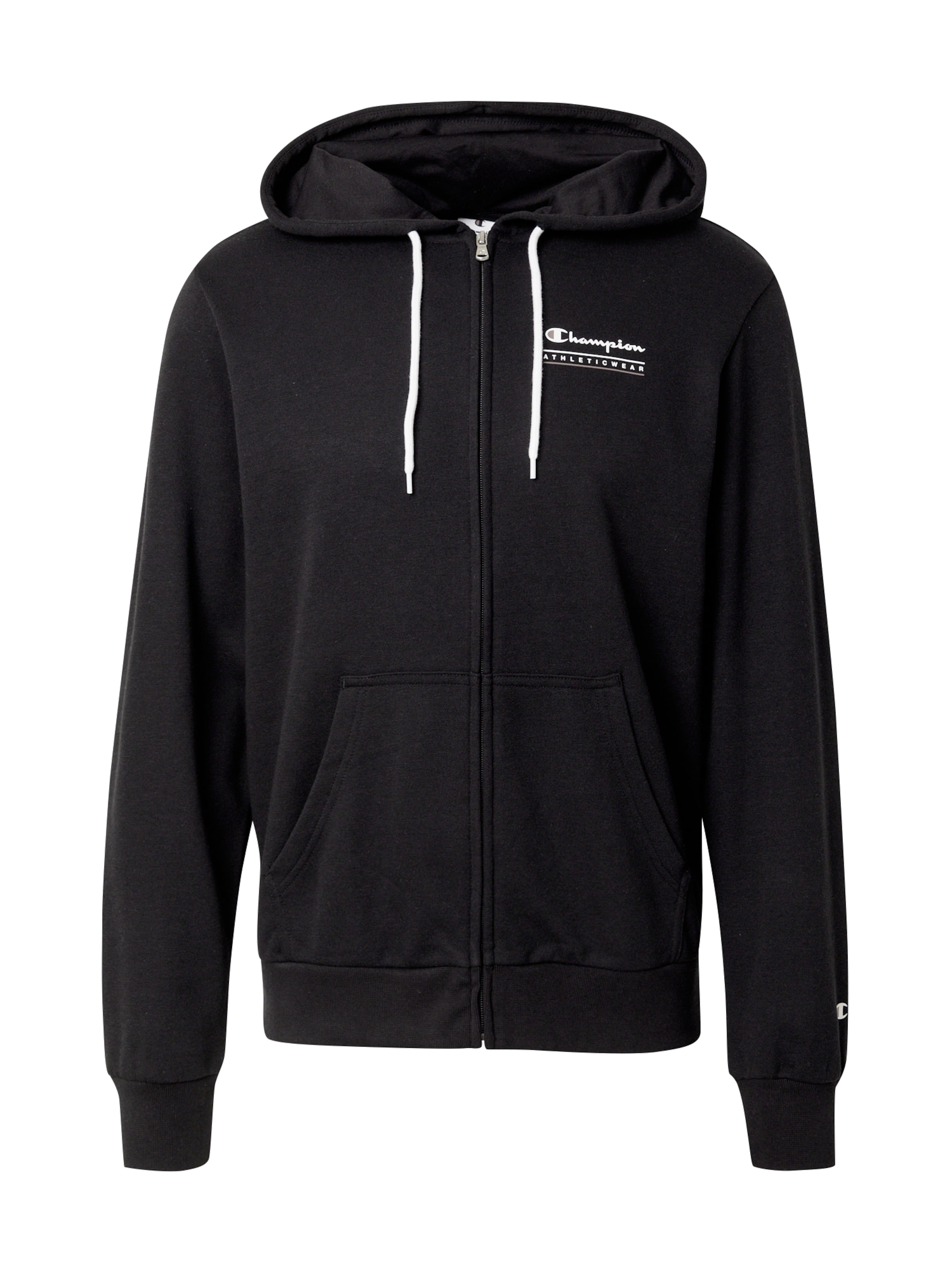 Champion Authentic Athletic Apparel Sweatjacke in taupe / schwarz / weiß, Produktansicht