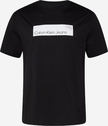 Calvin Klein Jeans Plus Тениска в черно: отпред