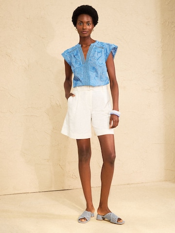 love & roses Blouse in Blue