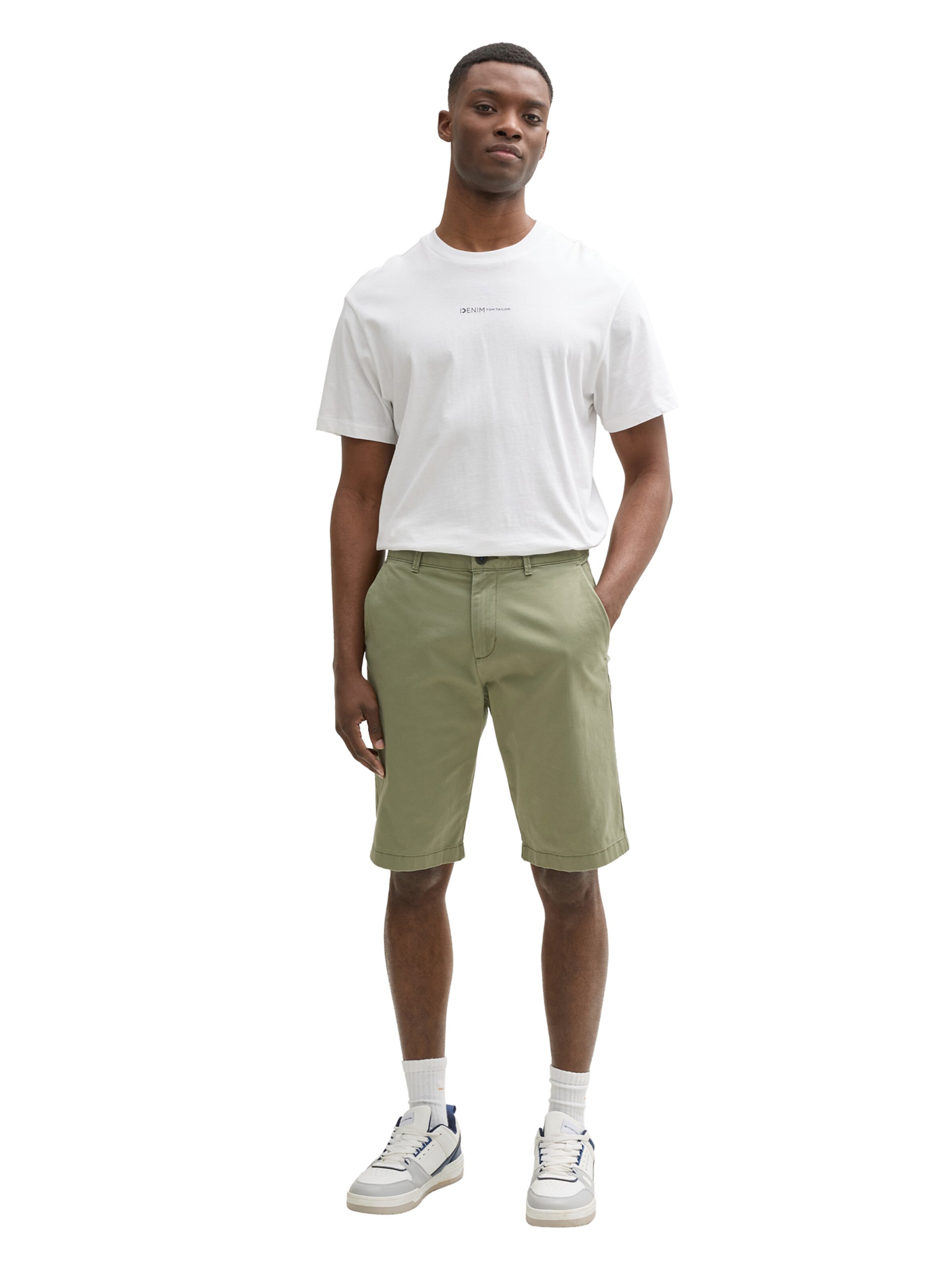 TOM TAILOR DENIM regular Μπλουζάκι σε πράσινο