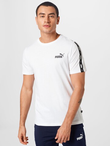balta PUMA Marškinėliai 'Essentials+': priekis