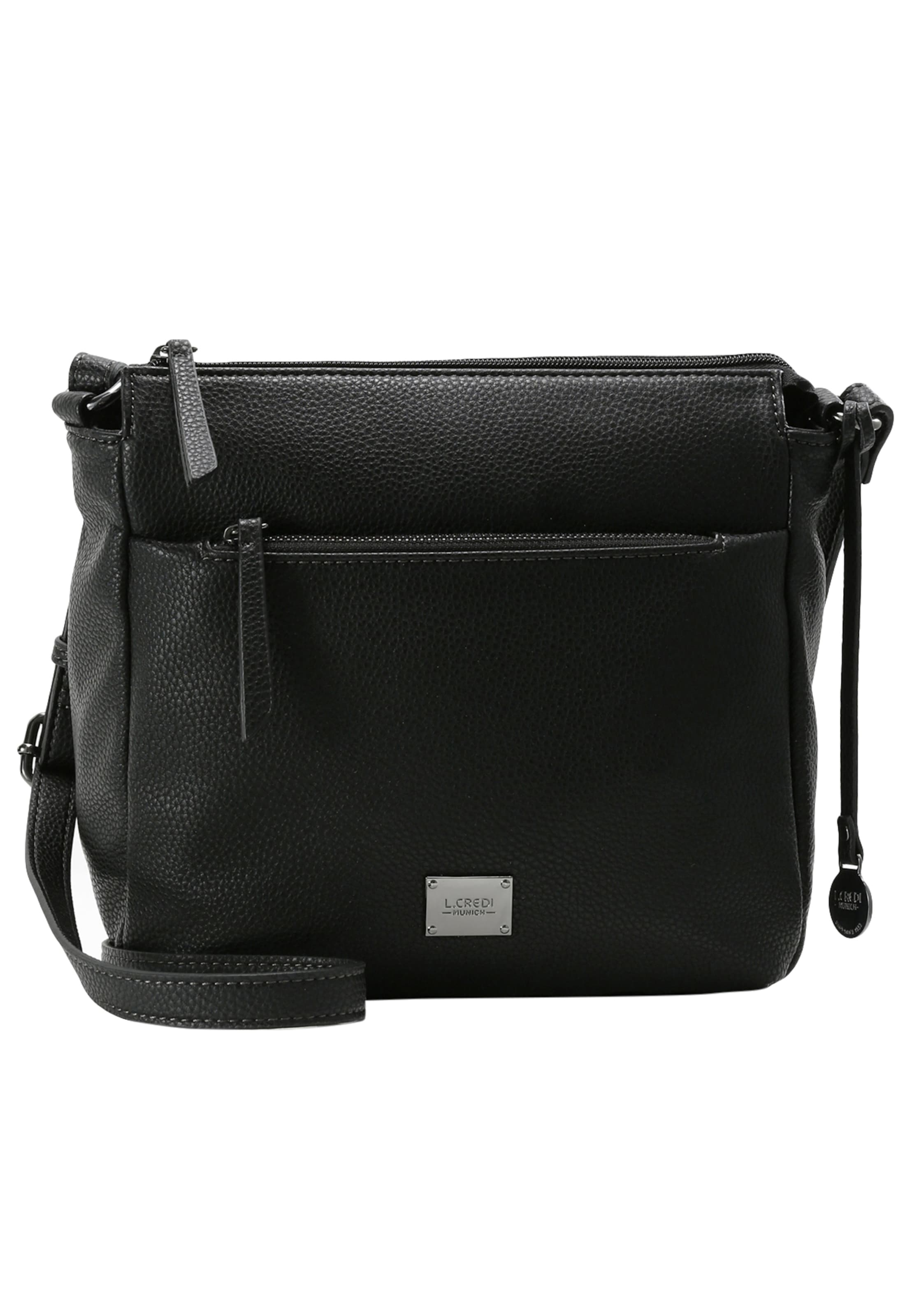 Sac à bandoulière 'Budapest' L.CREDI en noir : devant