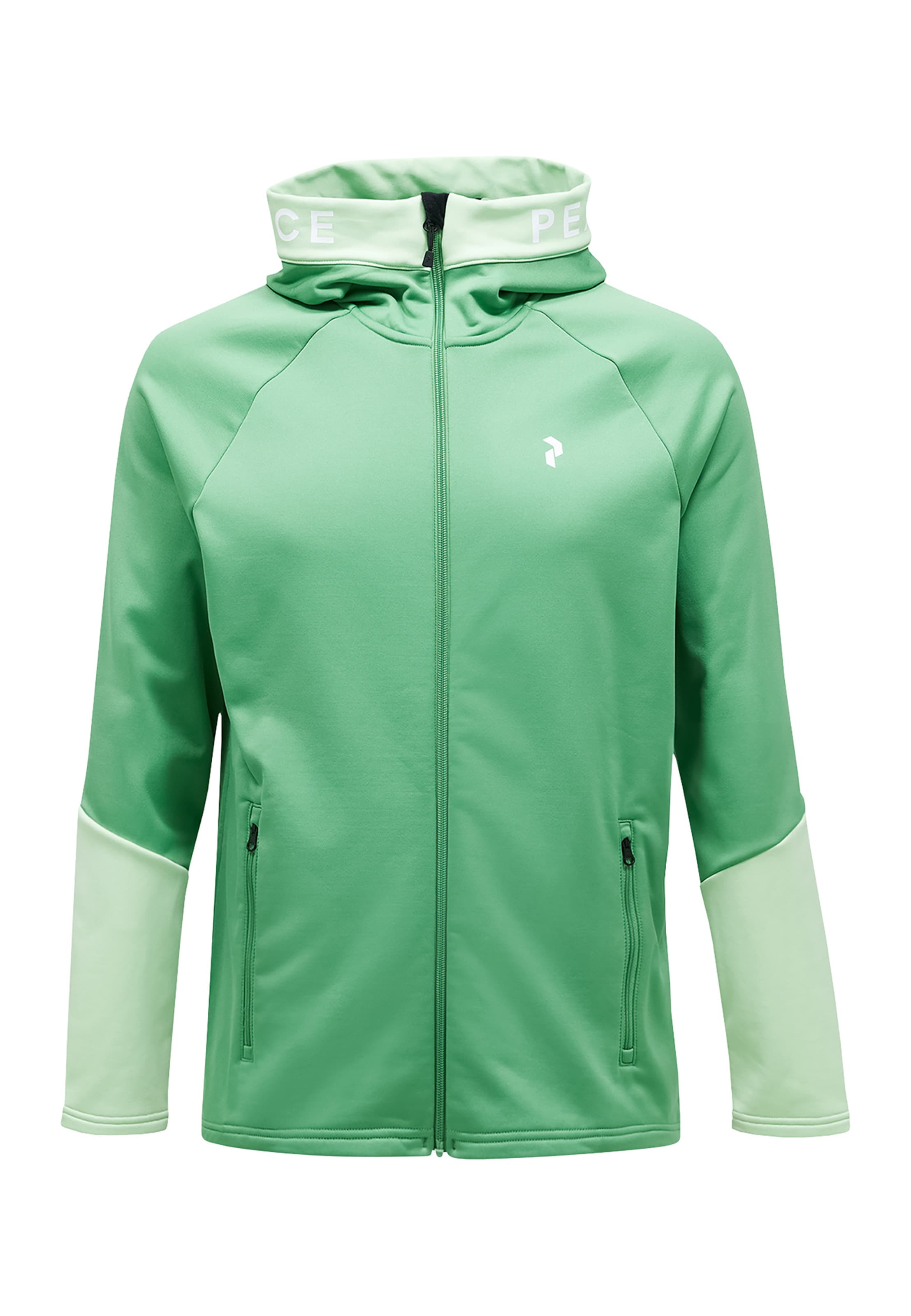 Veste en polaire fonctionnelle PEAK PERFORMANCE en vert : devant