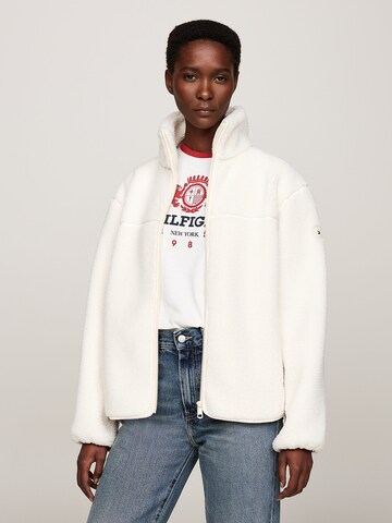 TOMMY HILFIGER Fleece jacket in Beige: front