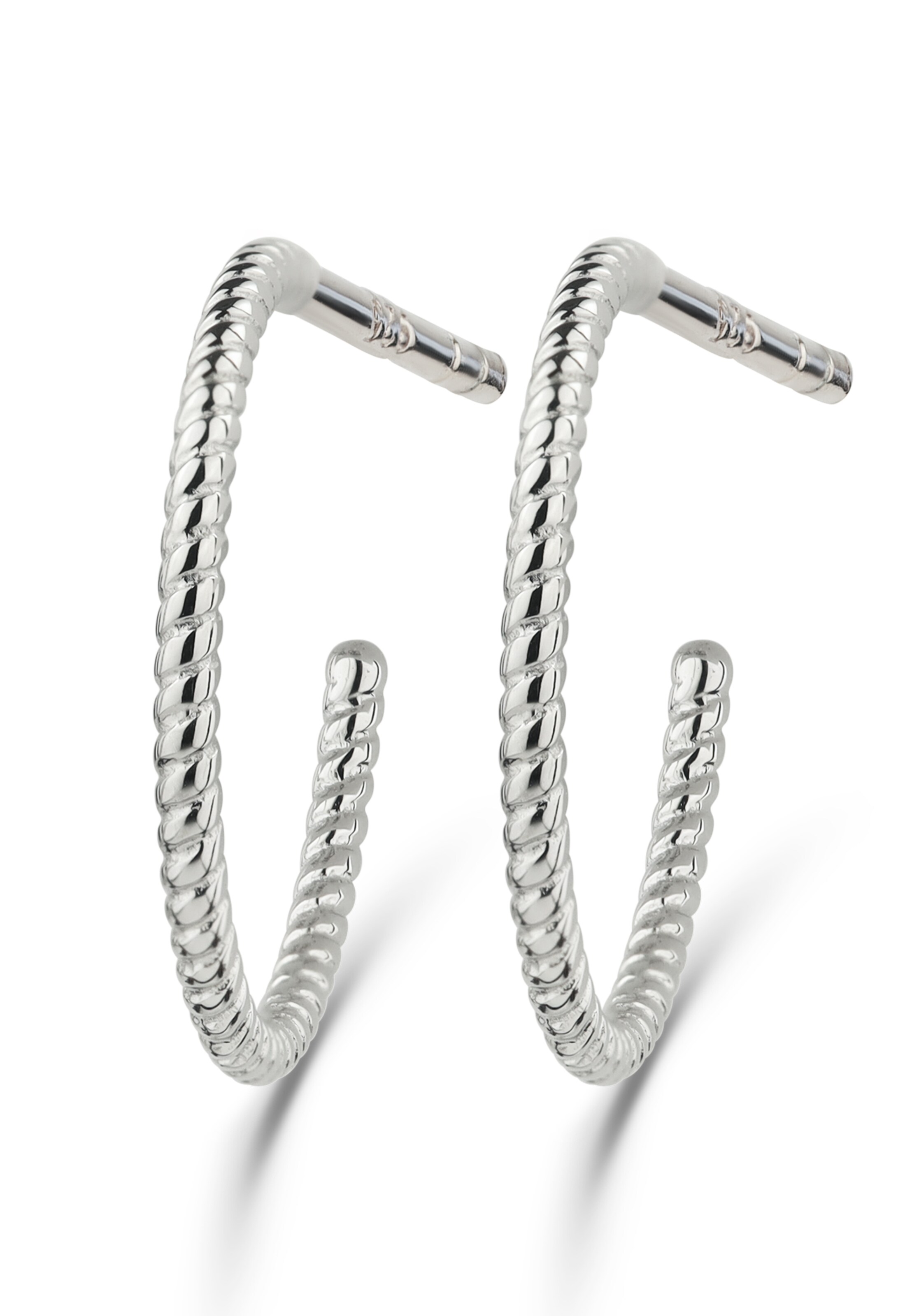 Nana Kay Ohrringe 'Pretty Twist' in Silber: Vorderseite