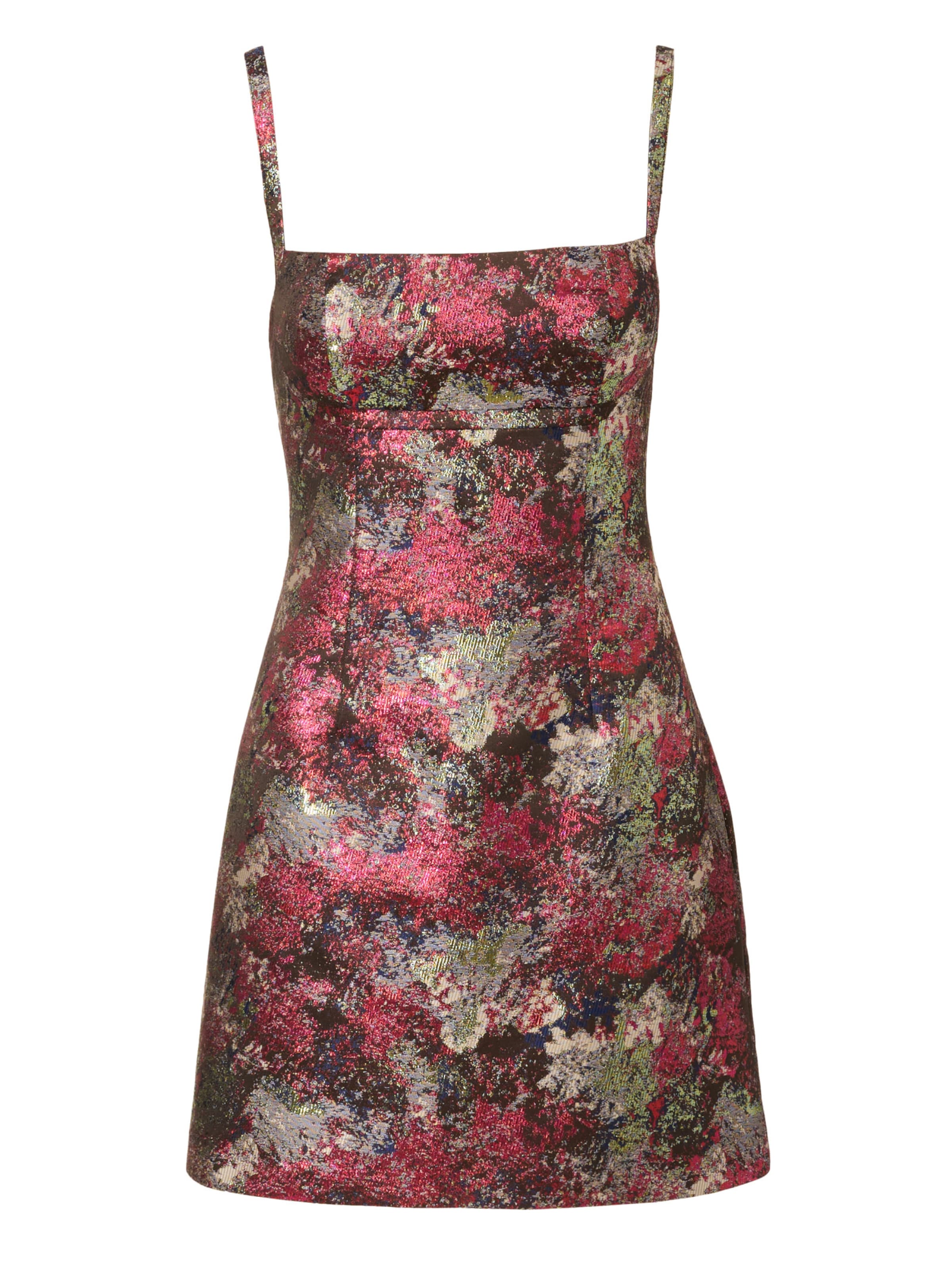 Adrianna Papell Cocktail dress '	Metallic Jacquard Mini Dress' in Mixed colours: front