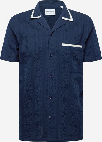 Regular fit Camicia di Lindbergh in blu: frontale