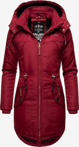 MARIKOO Winterparka 'Kamii' in Rood: voorkant