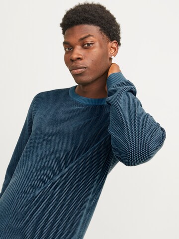 JACK & JONES Sweater 'JJEGlobe' in Blue