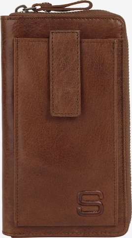 Spikes & Sparrow Wallet in Brown: front