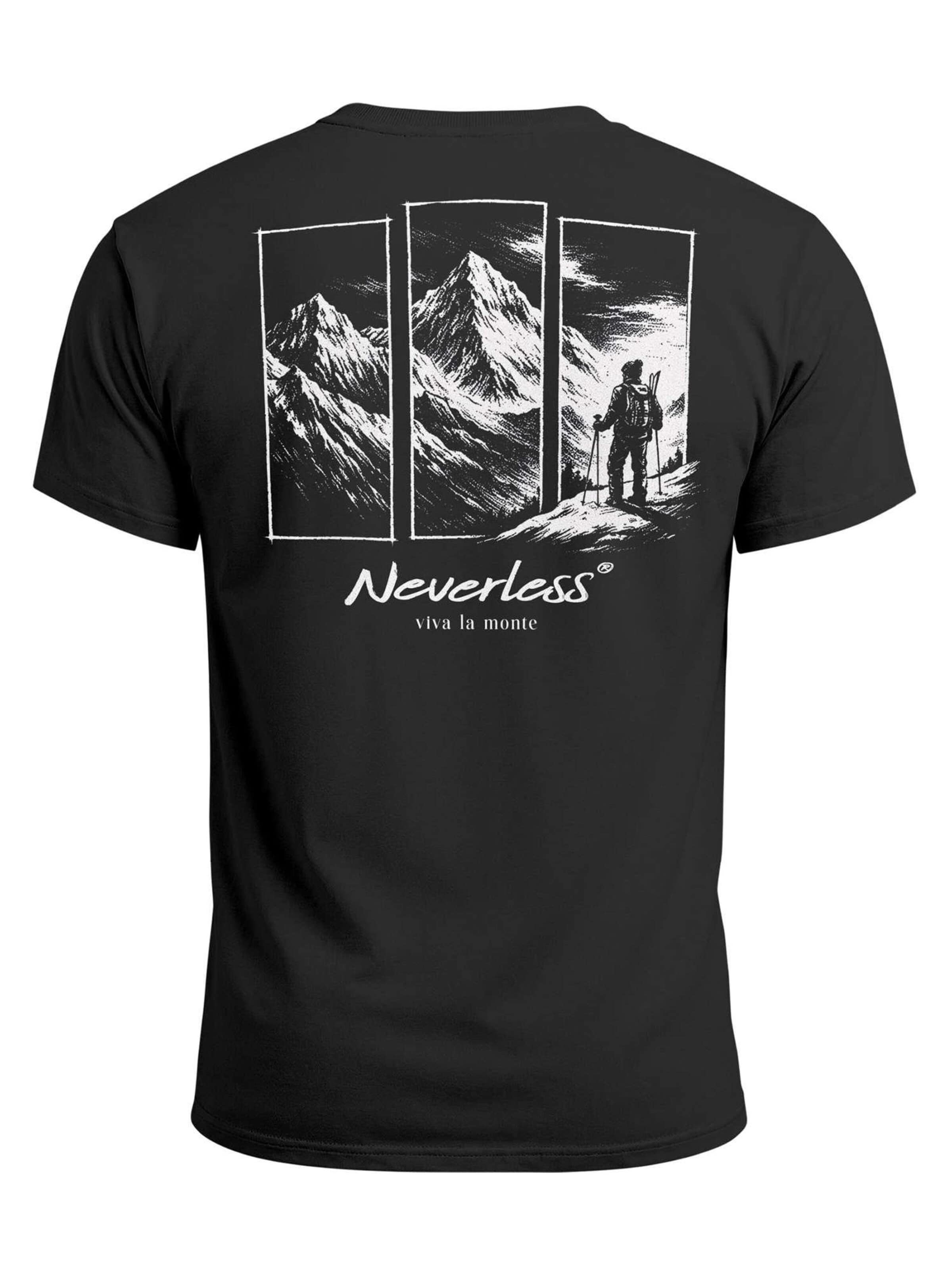 Neverless Shirt 'viva la monte'‌‌ in Schwarz