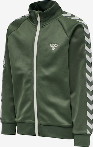 Hummel Regular fit Athletic Zip-Up Hoodie 'Kick' in Green