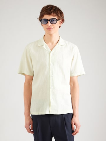 Coupe regular Chemise Lindbergh en vert : devant