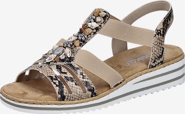 Rieker - Sandalias en beige: frente