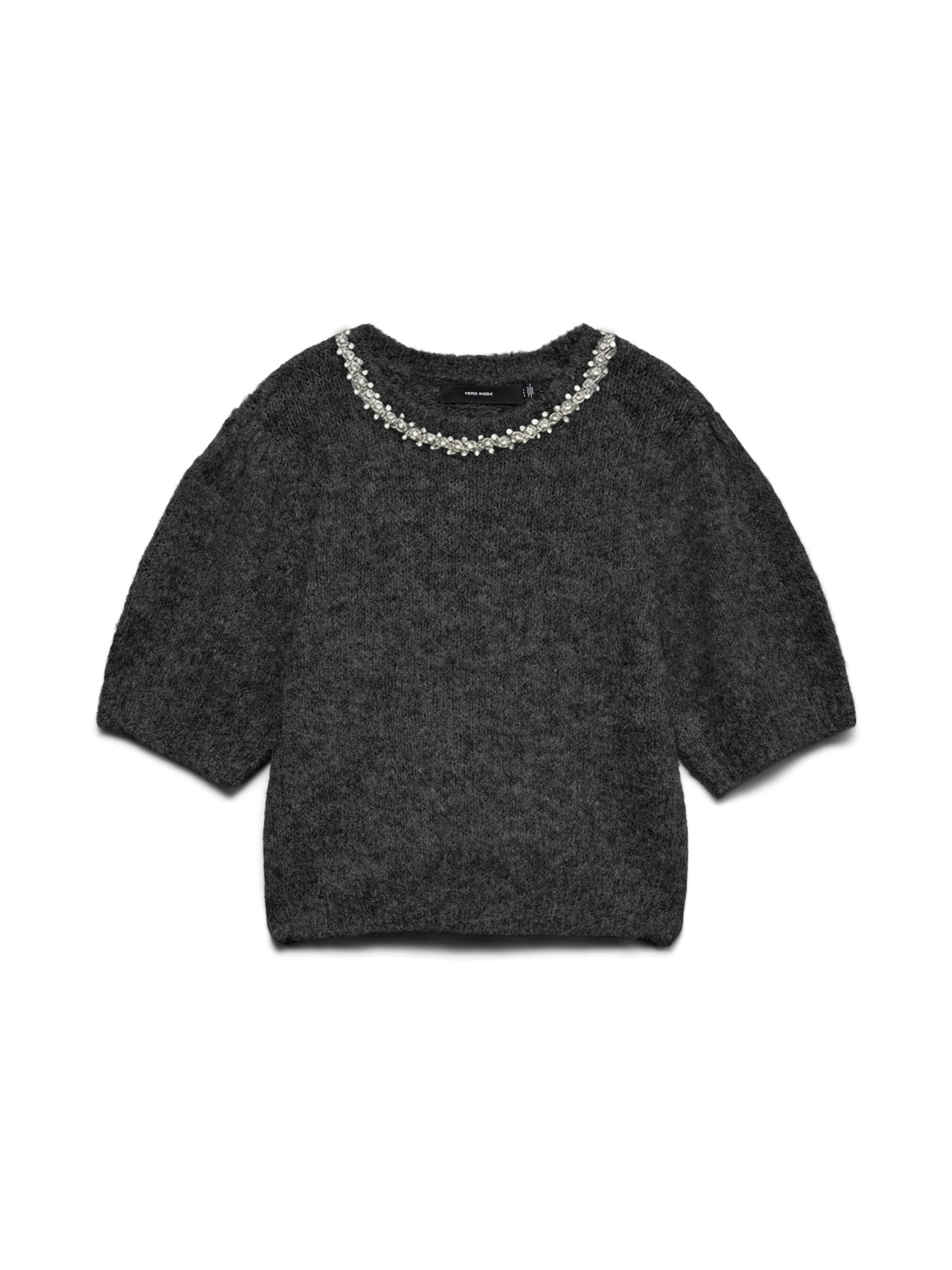 VERO MODA Pullover 'VMNovan' in Grau: Vorderseite