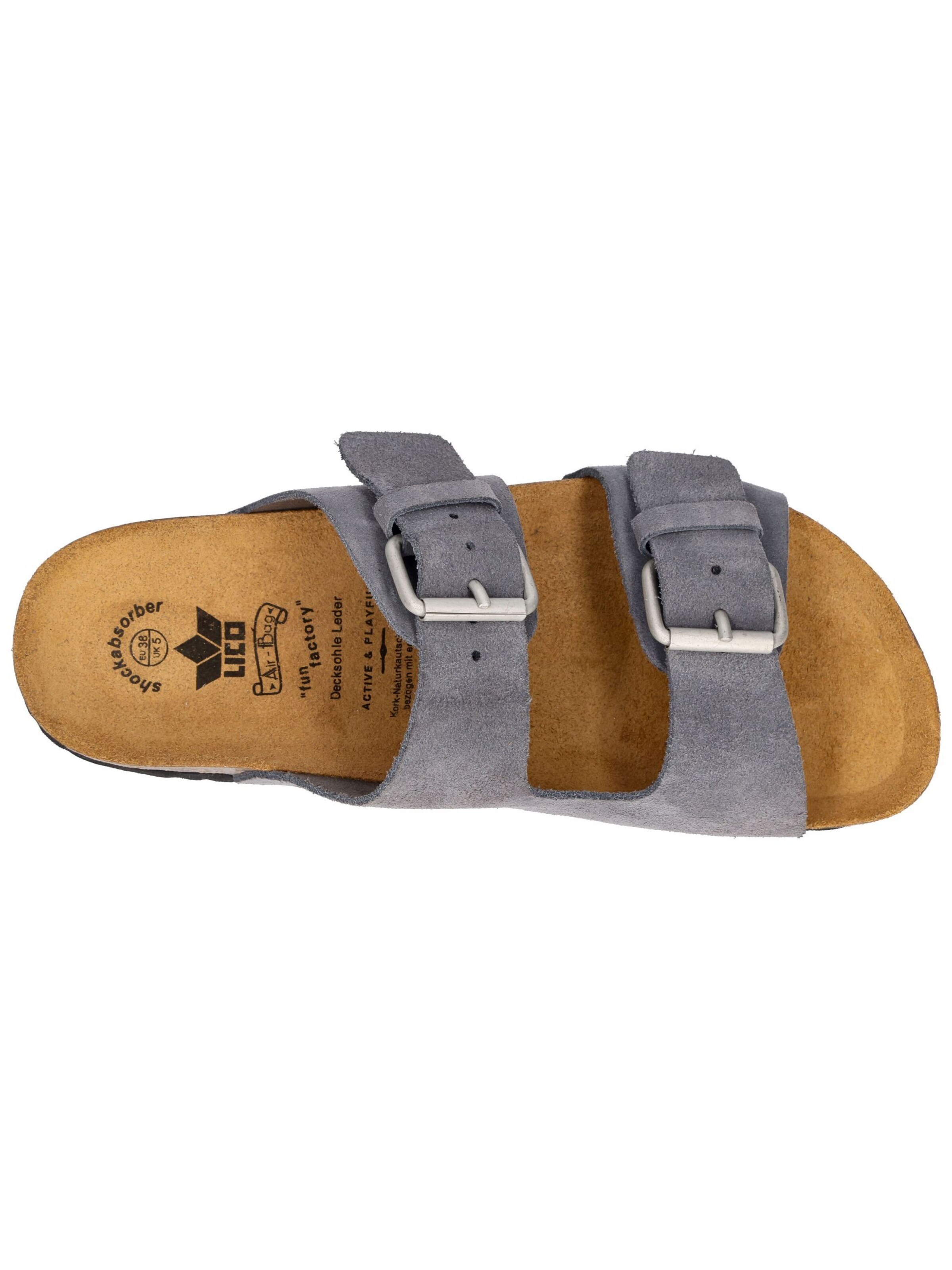 LICO Pantolette 'Bioline Juana' in Grau