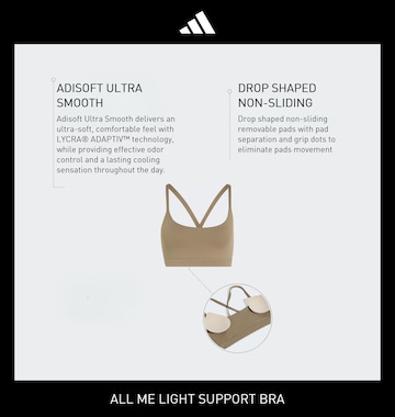 ADIDAS PERFORMANCE Bralette Sports bra 'ALL ME' in Green