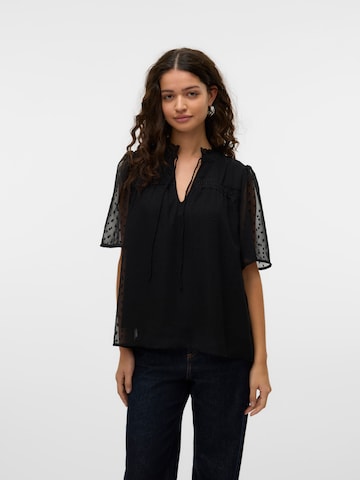 VERO MODA - Blusa 'VMLeah' em preto: frente