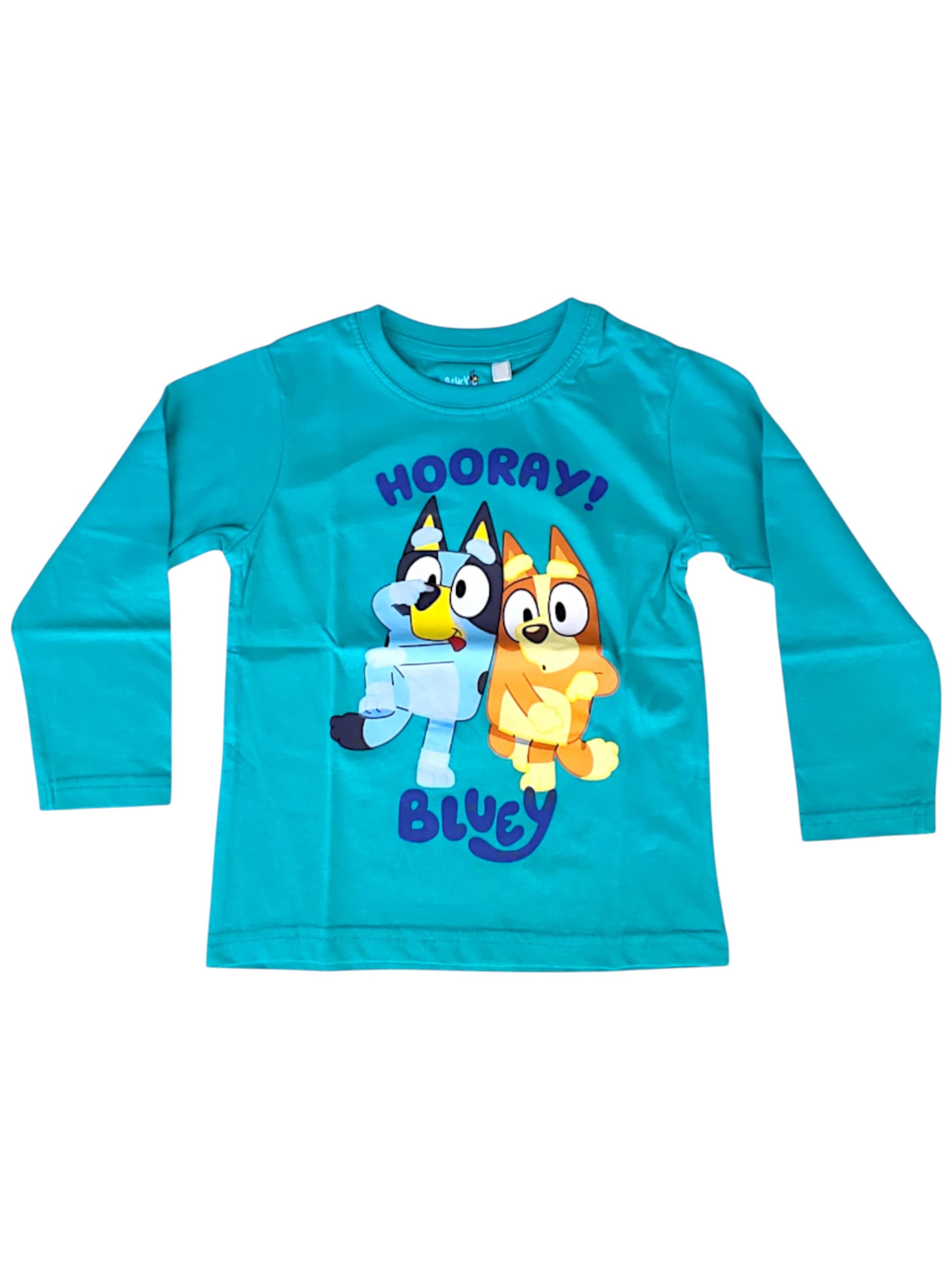 Bluey Shirt 'Bluey & Bingo Langarmshirt' in Blue: front