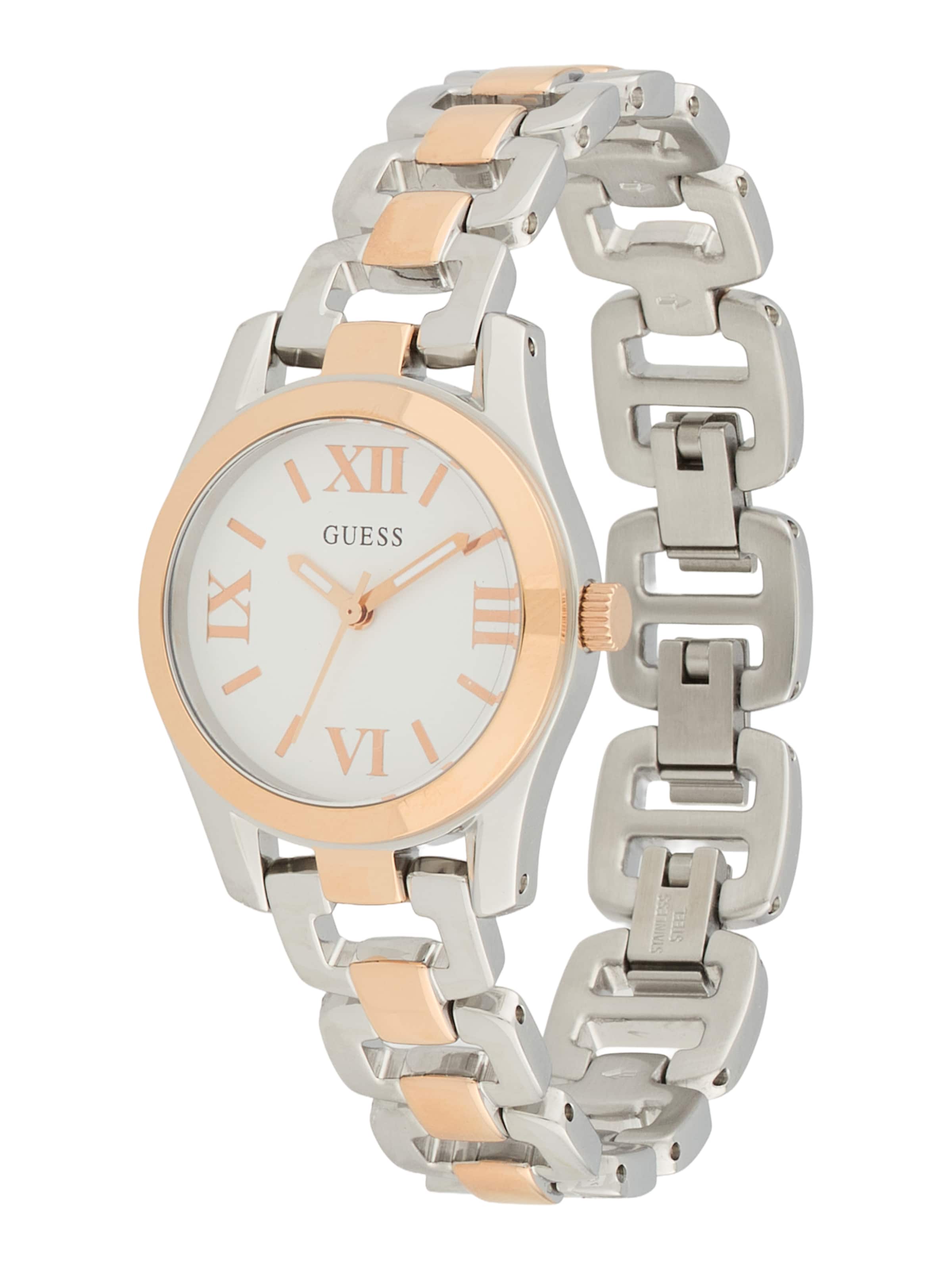 Montre à affichage analogique 'VEDA' GUESS en argent : devant