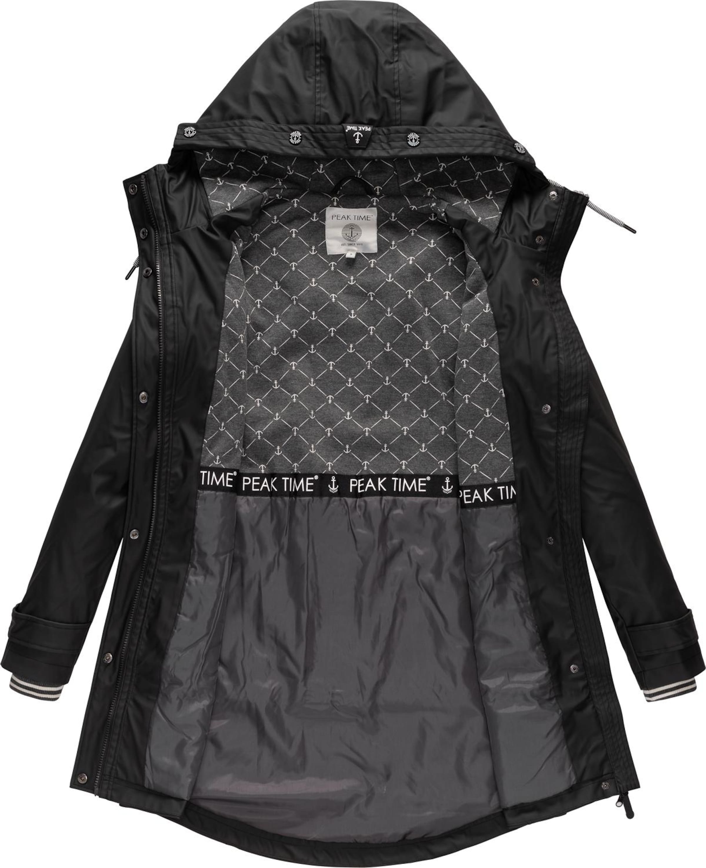 Peak Time Raincoat in Black