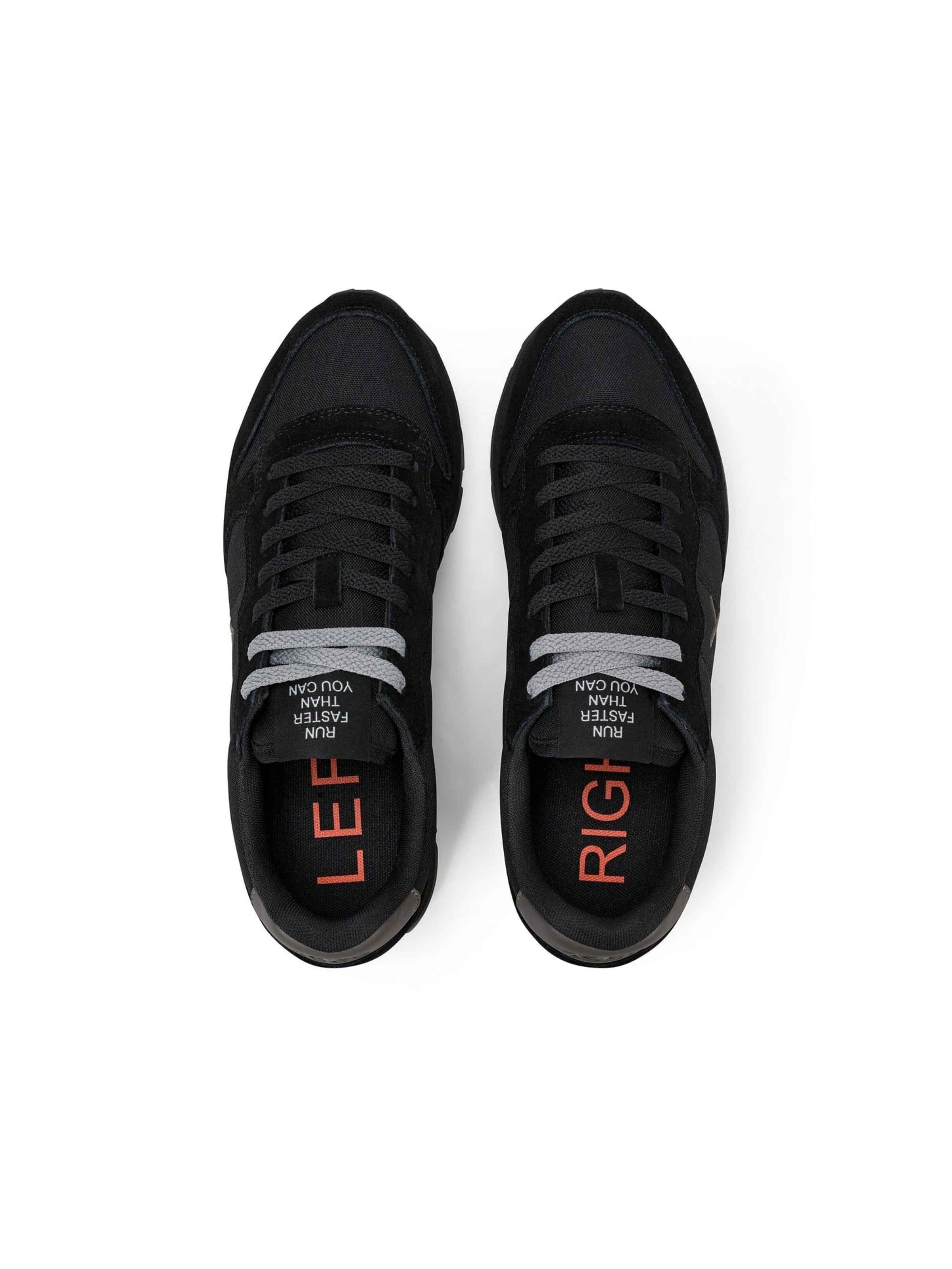 SUN68 Sneakers laag 'Men's Tom Sneakers in Nylon and Suede' in Zwart