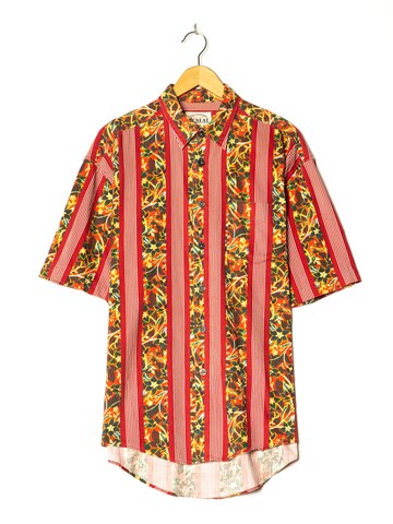 Mc Neal Button Up Shirt in L-XL in Red: front
