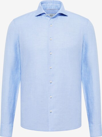 ETERNA Slim fit Overhemd in Blauw: voorkant