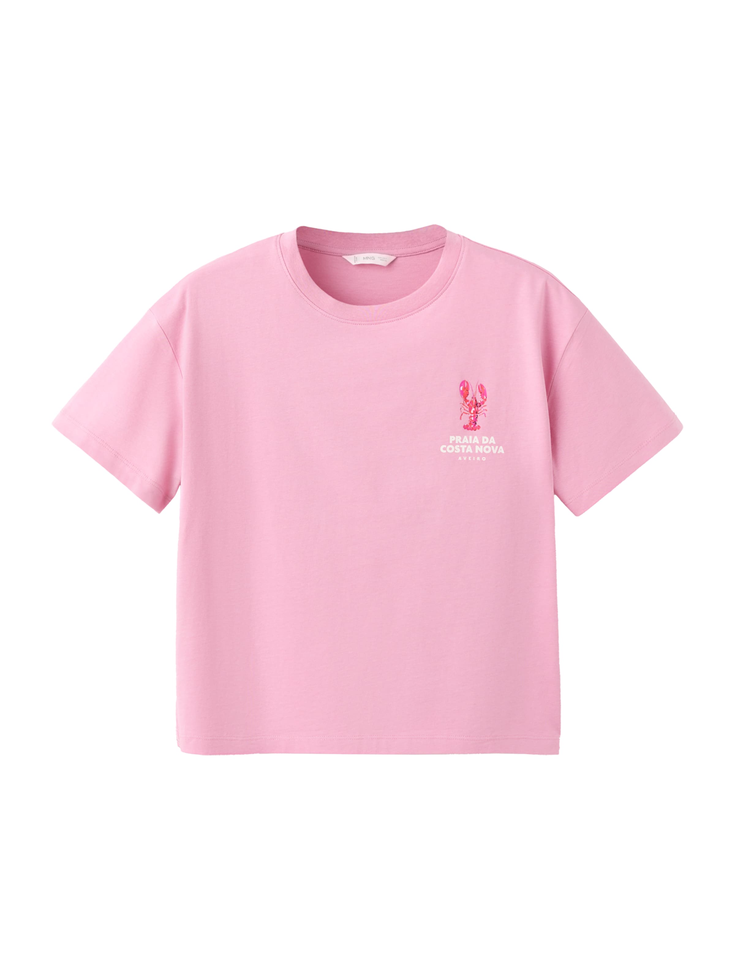 MANGO TEEN Tričko 'LOBSTER' - Ružová: predná strana