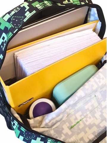 Minecraft Backpack 'Minecraft Backpack Kids Green – Boys Girls School Bag 43 cm with Front Pocket and Side Pocket' in Green