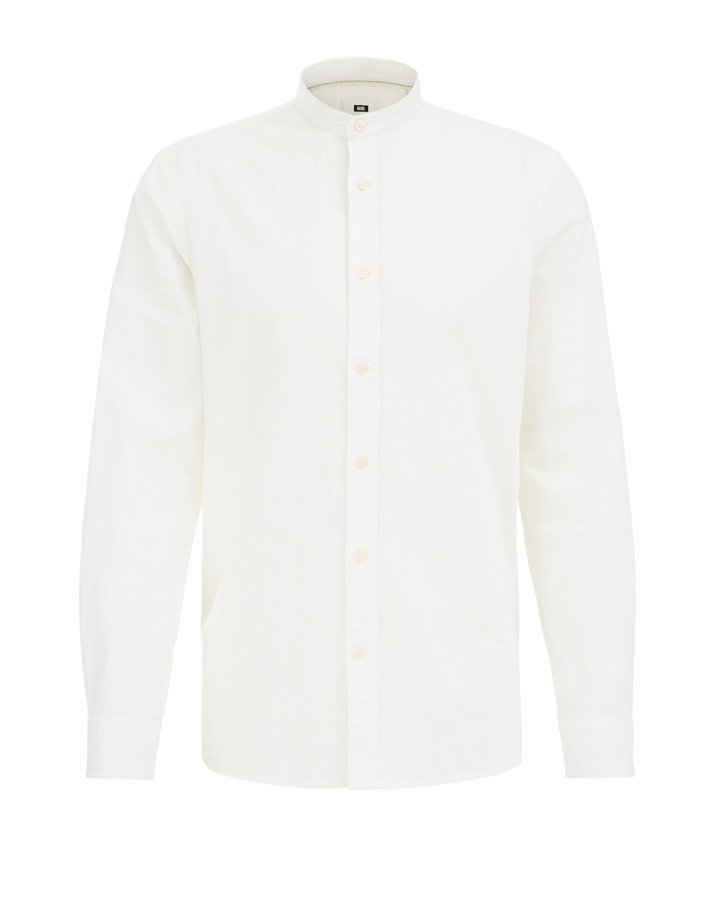 WE Fashion Slim Fit Риза в бяло: отпред