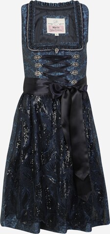 MARJO Dirndl 'Jana' in Blauw: voorkant